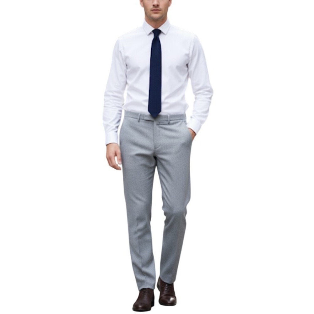 NEW HARRY BROWN LONDON Wool Blend Dress Pants Trousers Size 34 Gray Office‎ Work
